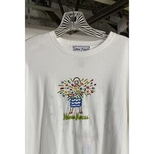 Vtg Double Sided-Swan Magic T-Shirt Women’s Sz Large Hand Embroidered Texas 90s